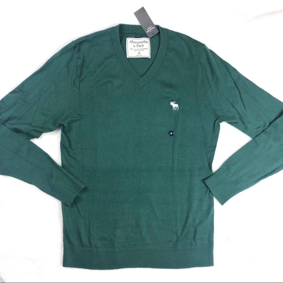 NWT Abercrombie & Fitch Mens Soft V-Neck Sweater - Picture 2 of 12